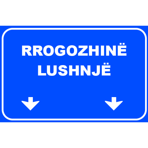 Sinjali në figurë tregon se rruga interurbane të çon në destinacionet e shënuara në të.