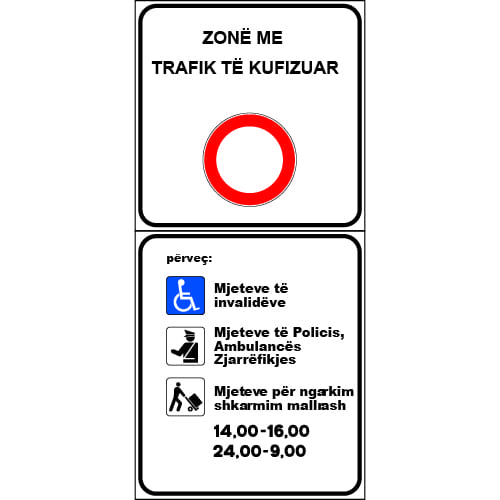 Sinjali në figurë paralajmëron një zonë të rezervuar për kalimtarët.
