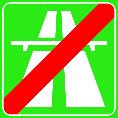 Sinjali në figurë tregon fundin e autostradës.