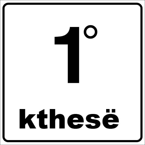 Paneli plotësues në figurë tregon kthesën e parë të një pjesë rruge me disa kthesa të rrezikshme.